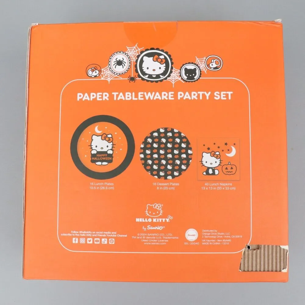 Hello Kitty Halloween Paper Tableware Party Set Pumpkins